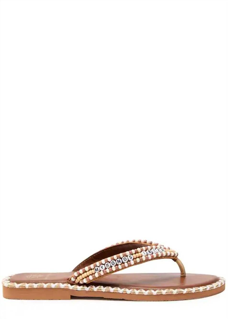 NEW DE SIENA women's beaded sandal in natural